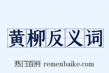 黄柳反义词是什么意思的图片